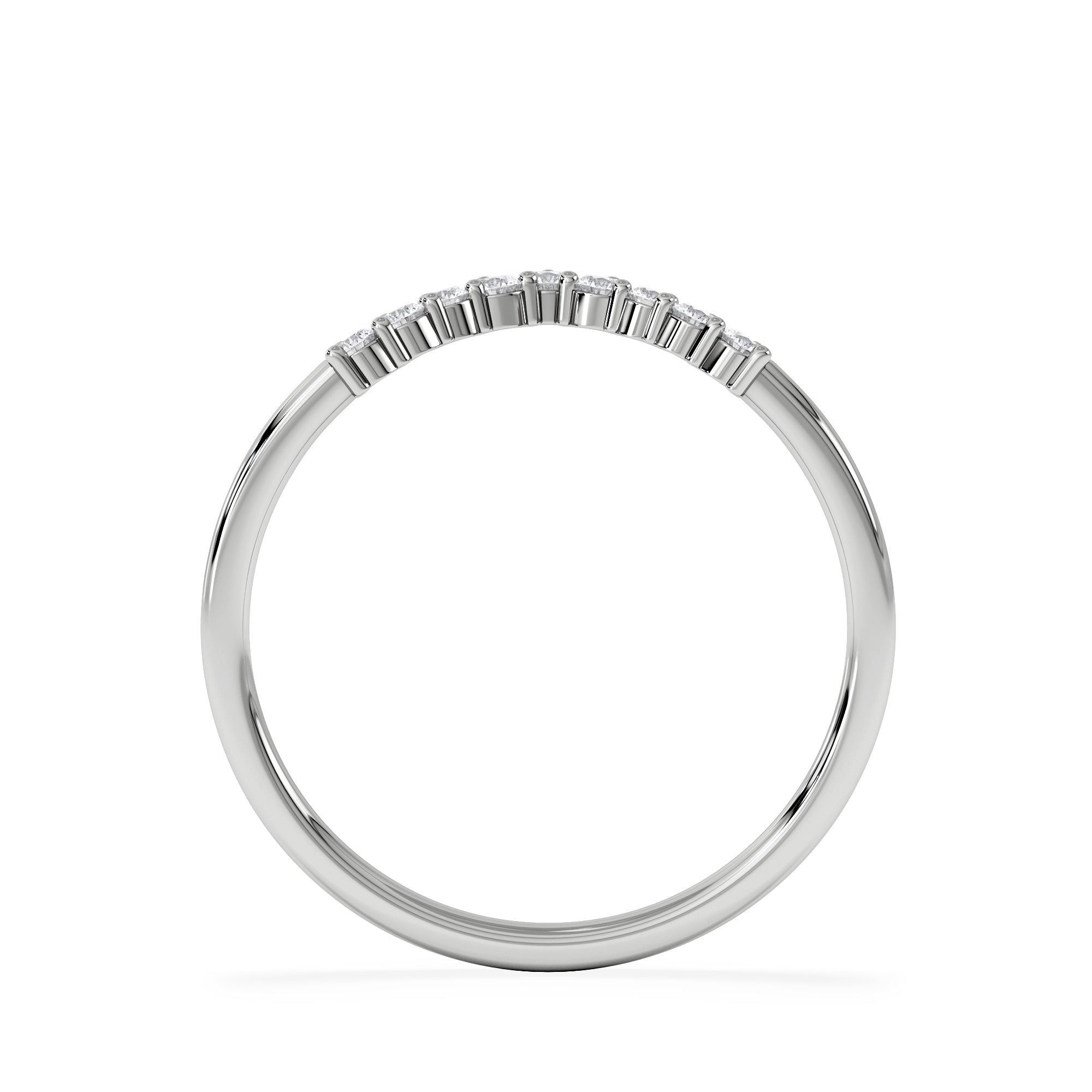 Starlit 0.15ct Lab Diamond Wishbone Ring H/Si Quality in 925 Sterling Silver