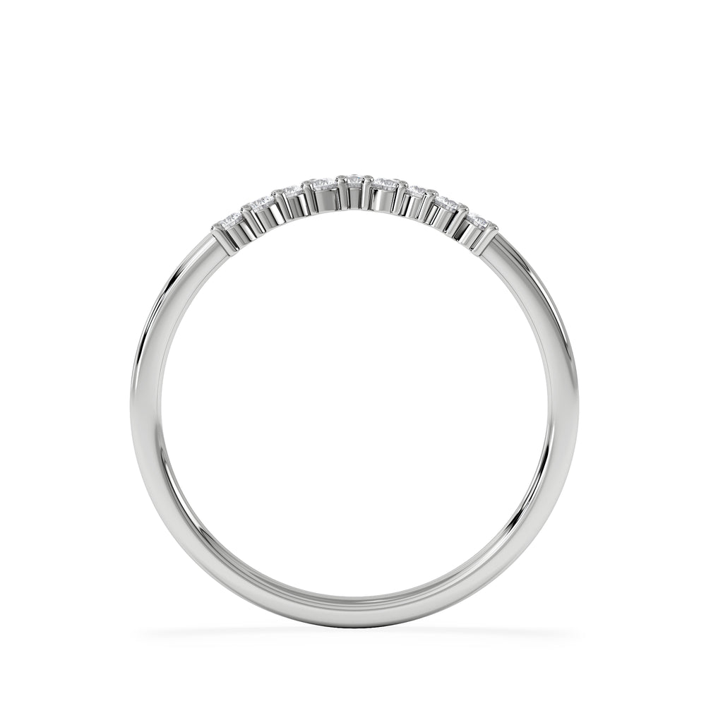 Starlit 0.15ct Lab Diamond Wishbone Ring H/Si Quality in 9K White Gold