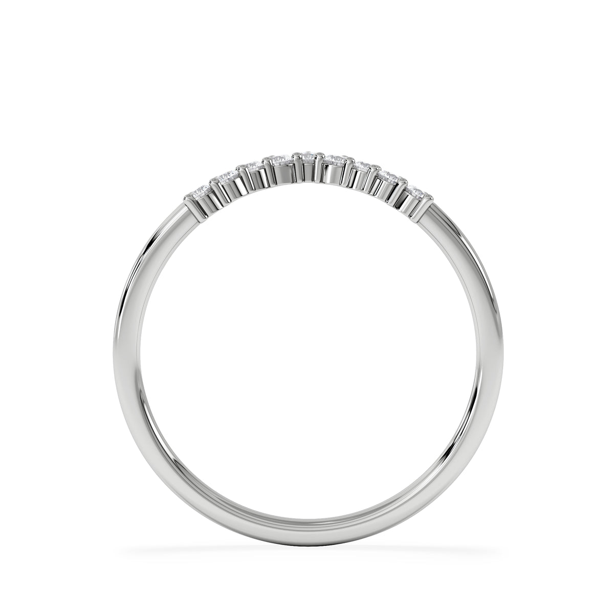 Starlit 0.15ct Lab Diamond Wishbone Ring H/Si Quality in 9K White Gold