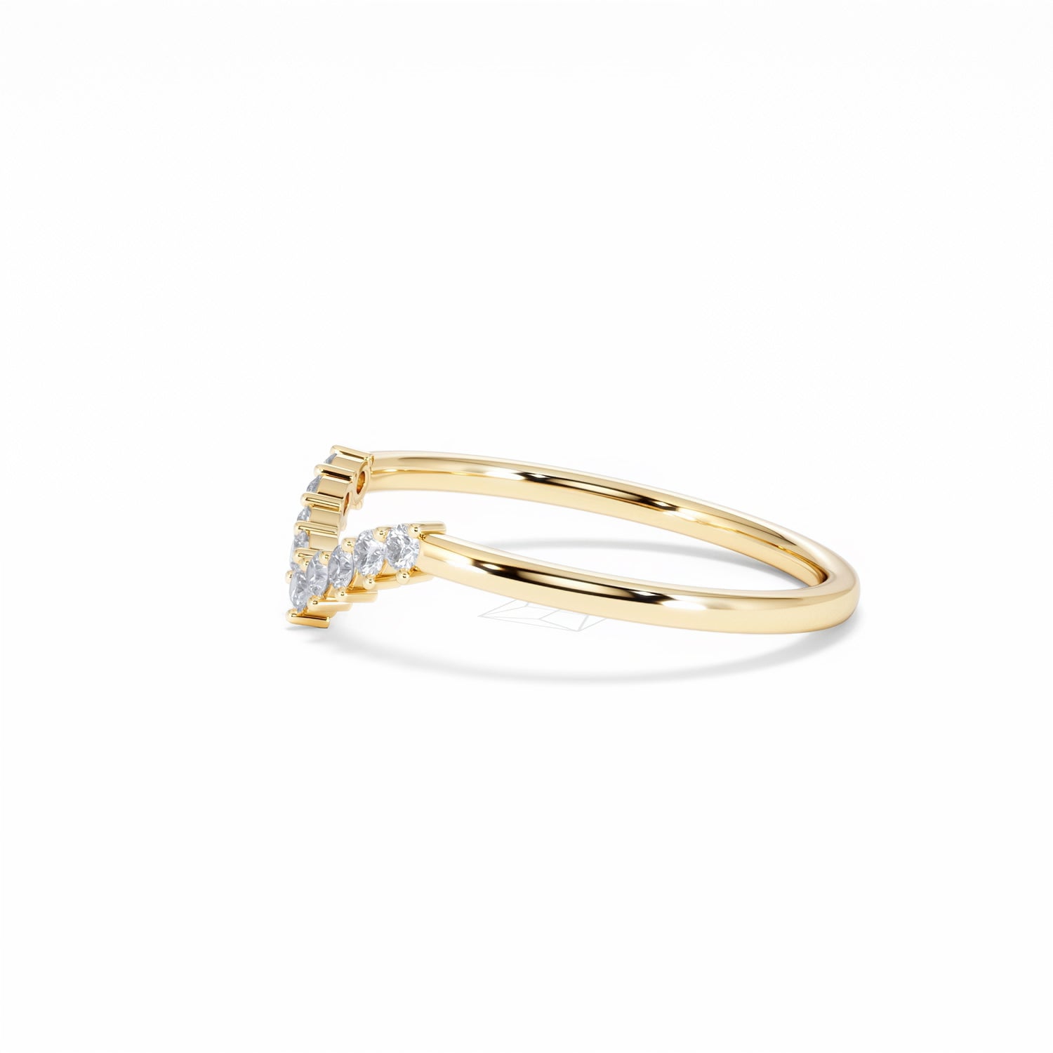 Lab Diamond Wishbone Ring H/Si Quality in 18K Gold Vermeil - Main Image