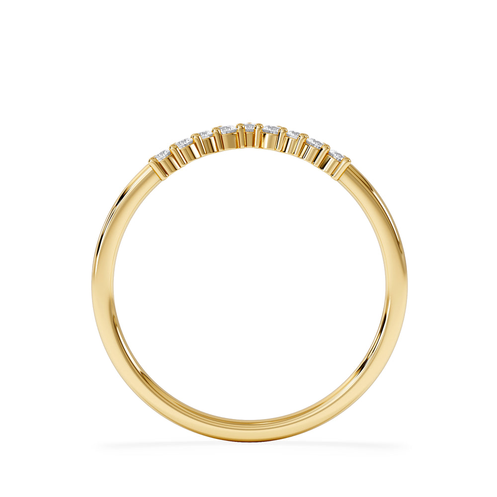 Starlit 0.15ct Lab Diamond Wishbone Ring H/Si Quality in 9K Yellow Gold