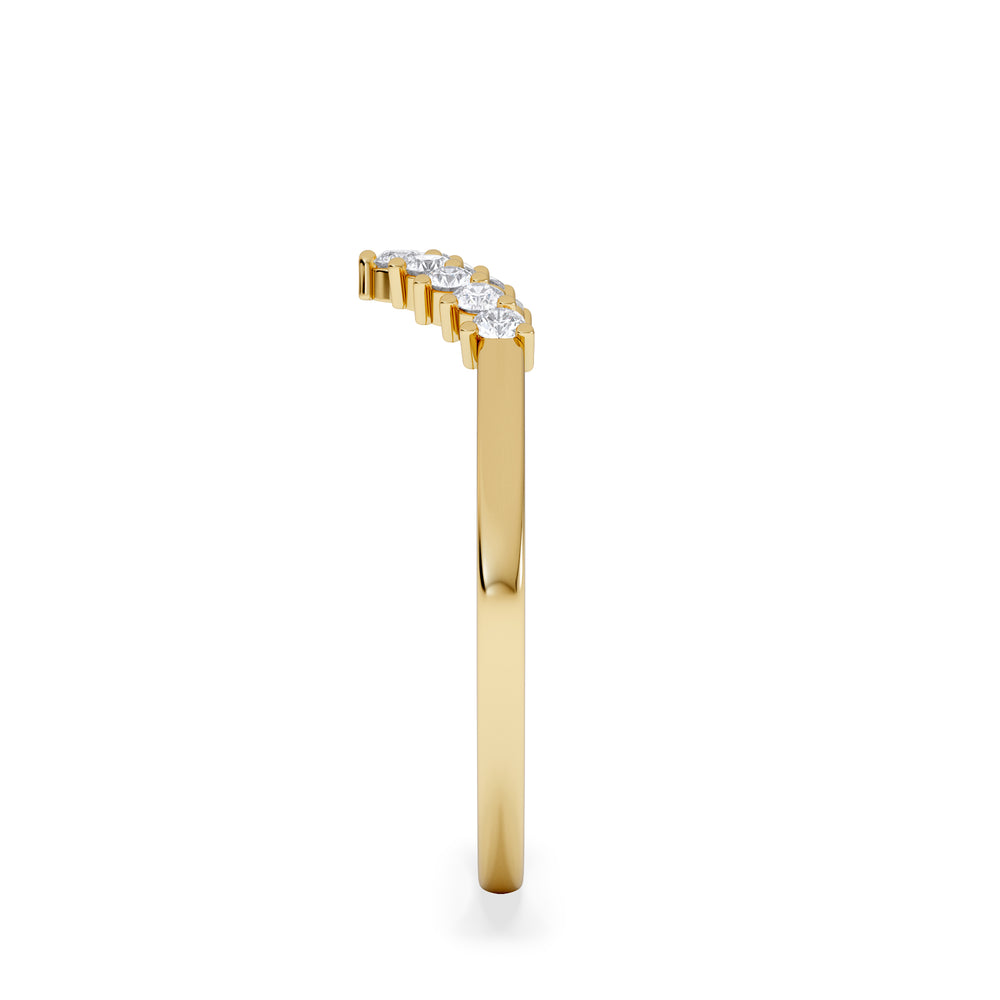 Starlit 0.15ct Lab Diamond Wishbone Ring H/Si Quality in 9K Yellow Gold