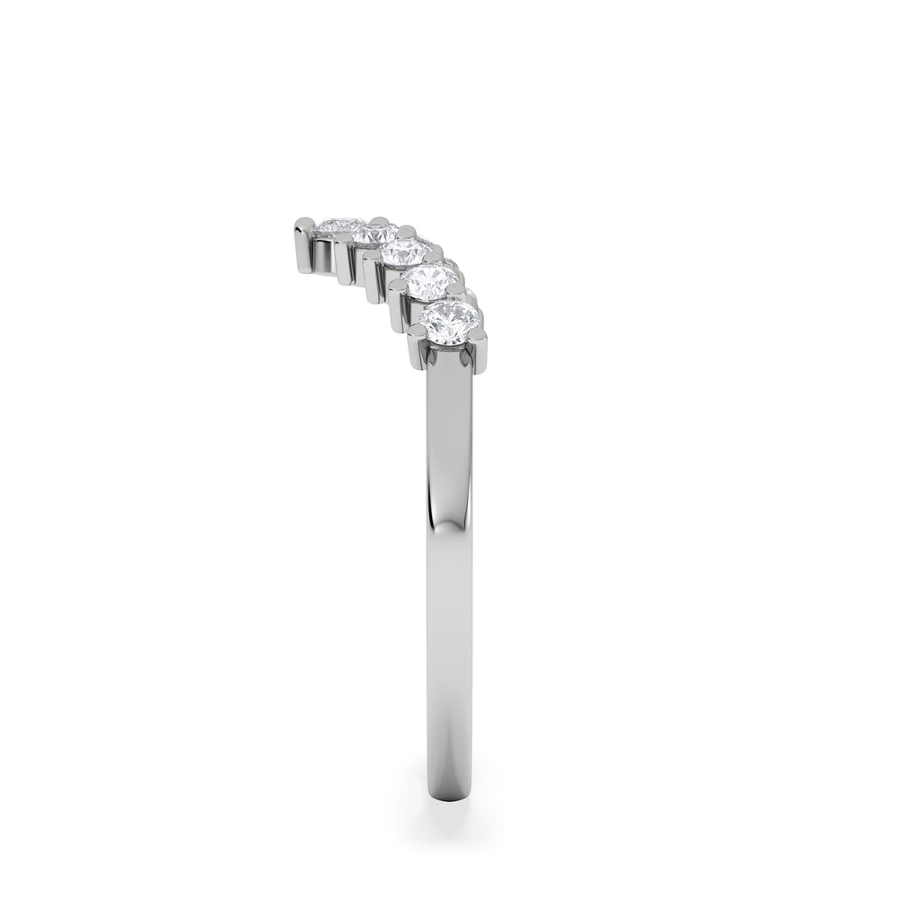 Starlit 0.30ct Lab Diamond Wishbone Ring H/Si Quality in 9K White Gold