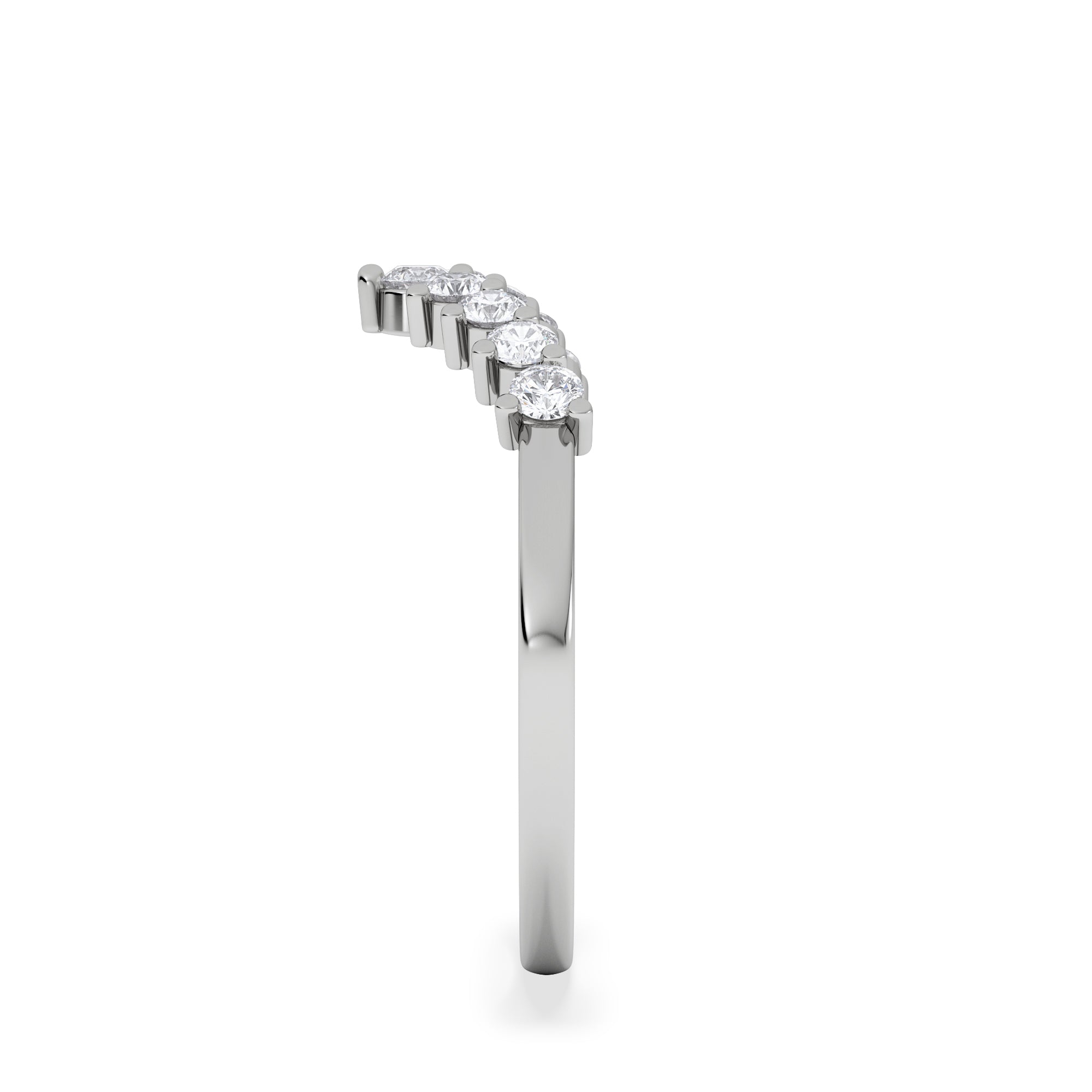 Starlit 0.30ct Lab Diamond Wishbone Ring H/Si Quality in 9K White Gold