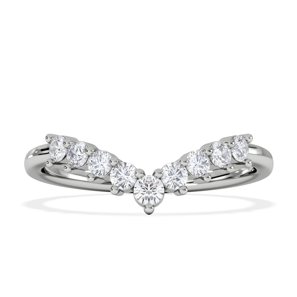 Starlit 0.30ct Lab Diamond Wishbone Ring H/Si Quality in 9K White Gold