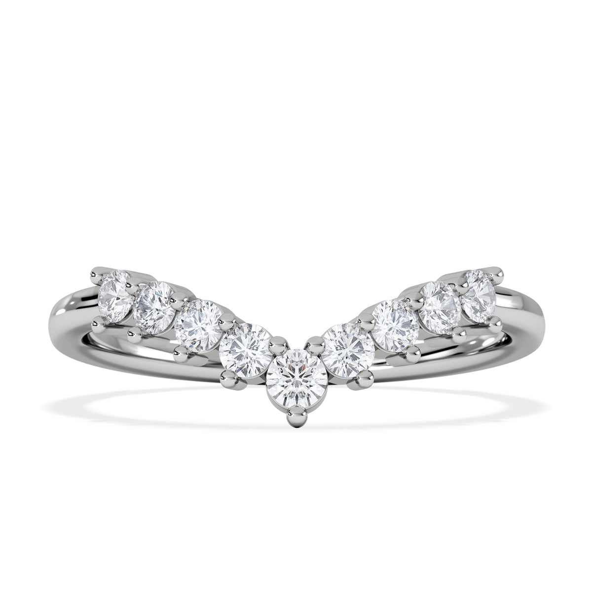 Starlit 0.30ct Lab Diamond Wishbone Ring H/Si Quality in 9K White Gold