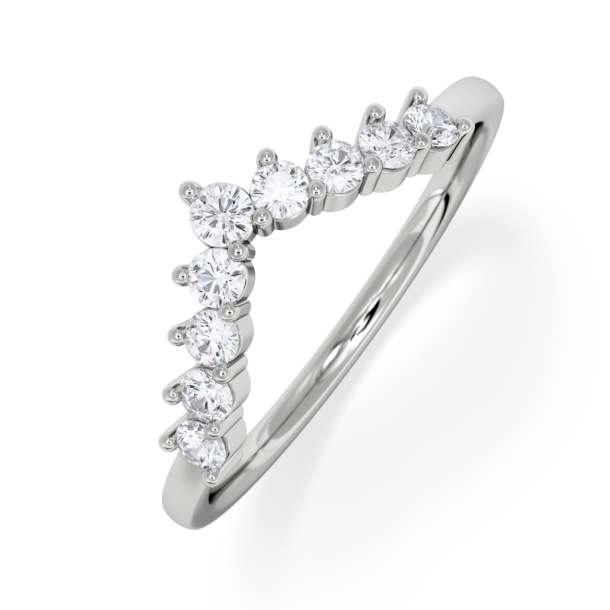 Starlit 0.30ct Lab Diamond Wishbone Ring H/Si Quality in 9K White Gold