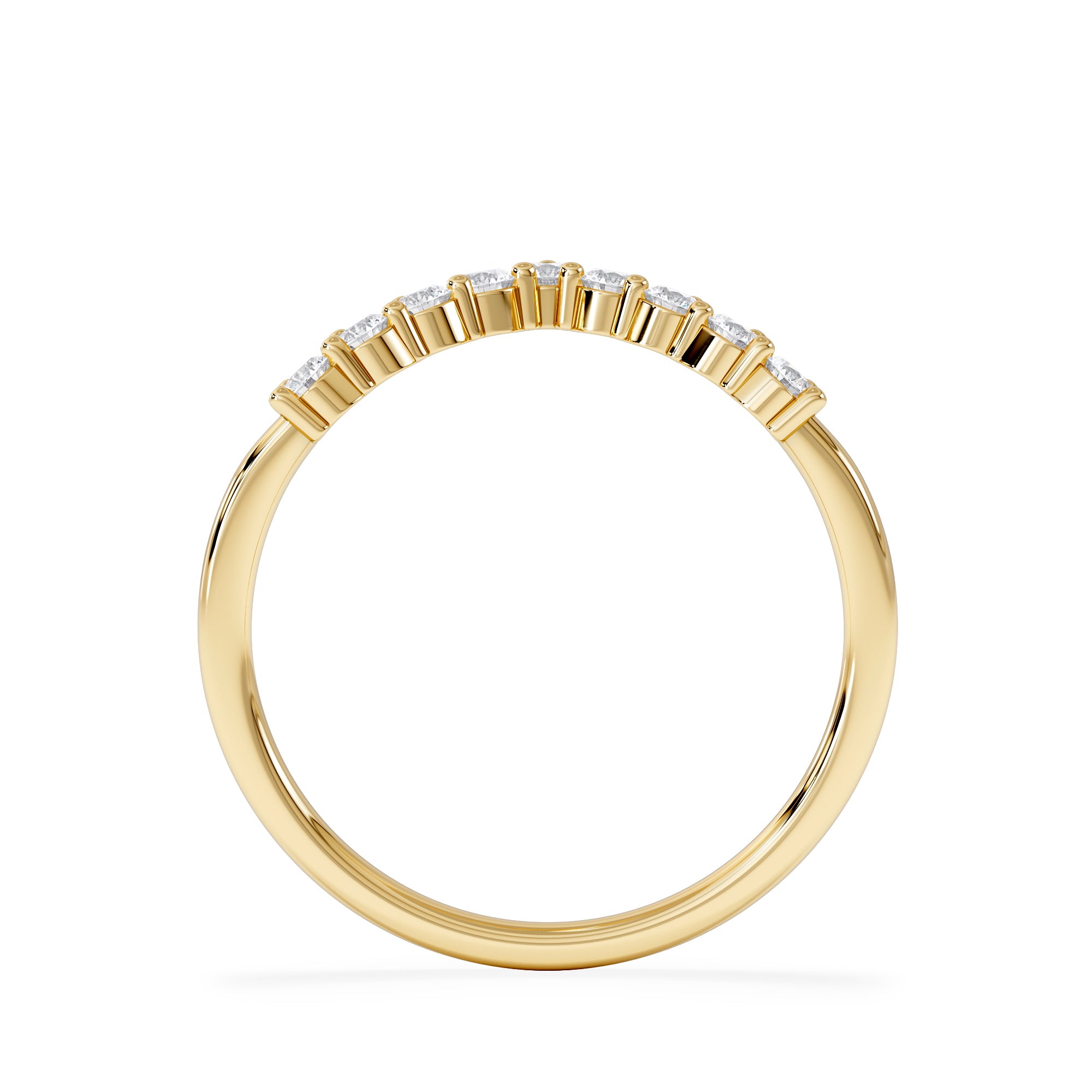 Starlit 0.30ct Lab Diamond Wishbone Ring H/Si Quality in 18K Gold Vermeil