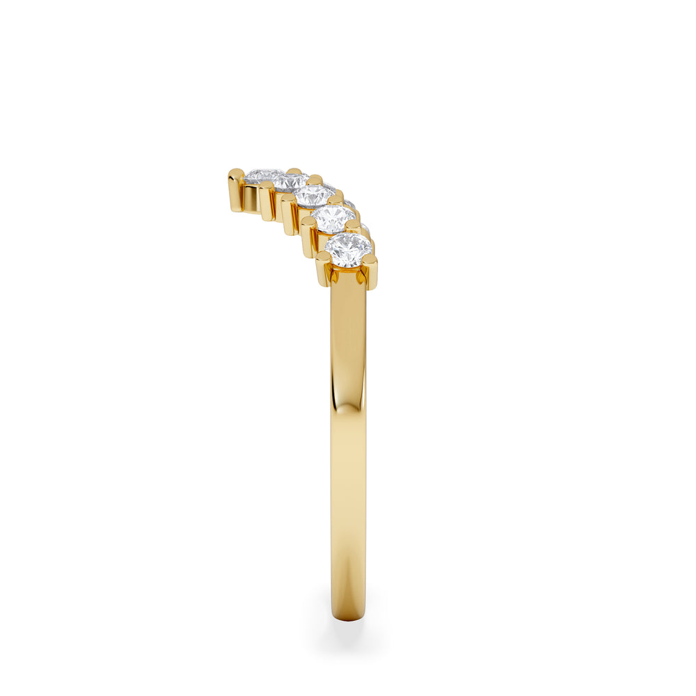 Starlit 0.30ct Lab Diamond Wishbone Ring H/Si Quality in 9K Yellow Gold