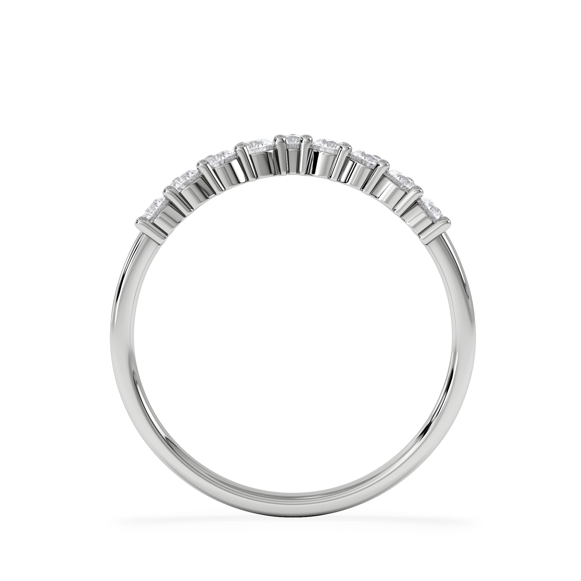 Starlit 0.50ct Lab Diamond Wishbone Ring H/Si Quality in 9K White Gold