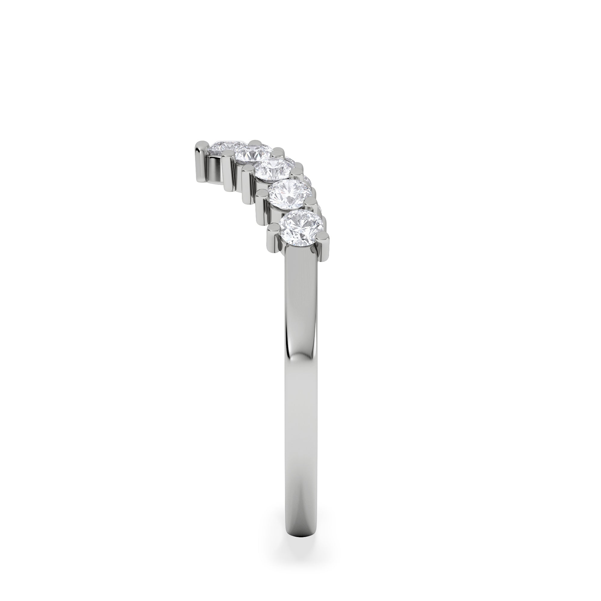 Starlit 0.50ct Lab Diamond Wishbone Ring H/Si Quality in 9K White Gold