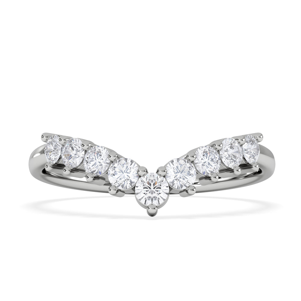 Starlit 0.50ct Lab Diamond Wishbone Ring H/Si Quality in 9K White Gold
