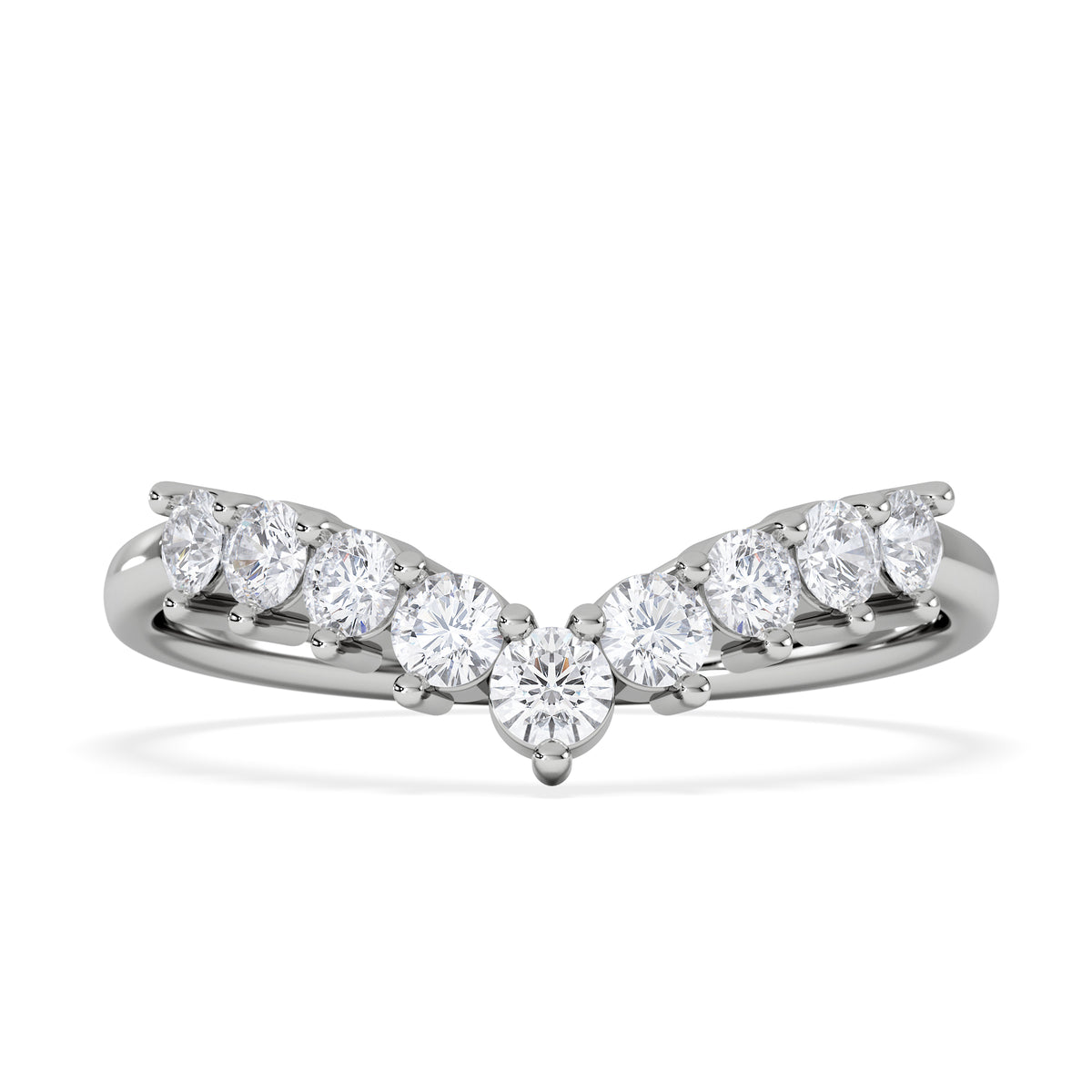 Starlit 0.50ct Lab Diamond Wishbone Ring H/Si Quality in 9K White Gold