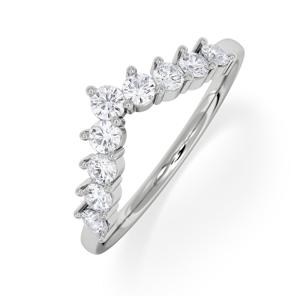 Starlit 0.50ct Lab Diamond Wishbone Ring H/Si Quality in 9K White Gold