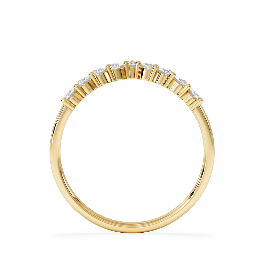 Starlit 0.50ct Lab Diamond Wishbone Ring H/Si Quality in 9K Yellow Gold