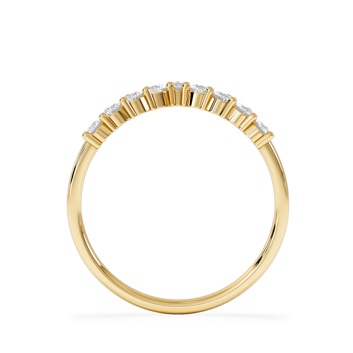 Starlit 0.50ct Lab Diamond Wishbone Ring H/Si Quality in 9K Yellow Gold