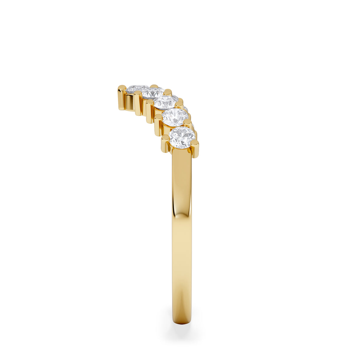 Starlit 0.50ct Lab Diamond Wishbone Ring H/Si Quality in 9K Yellow Gold