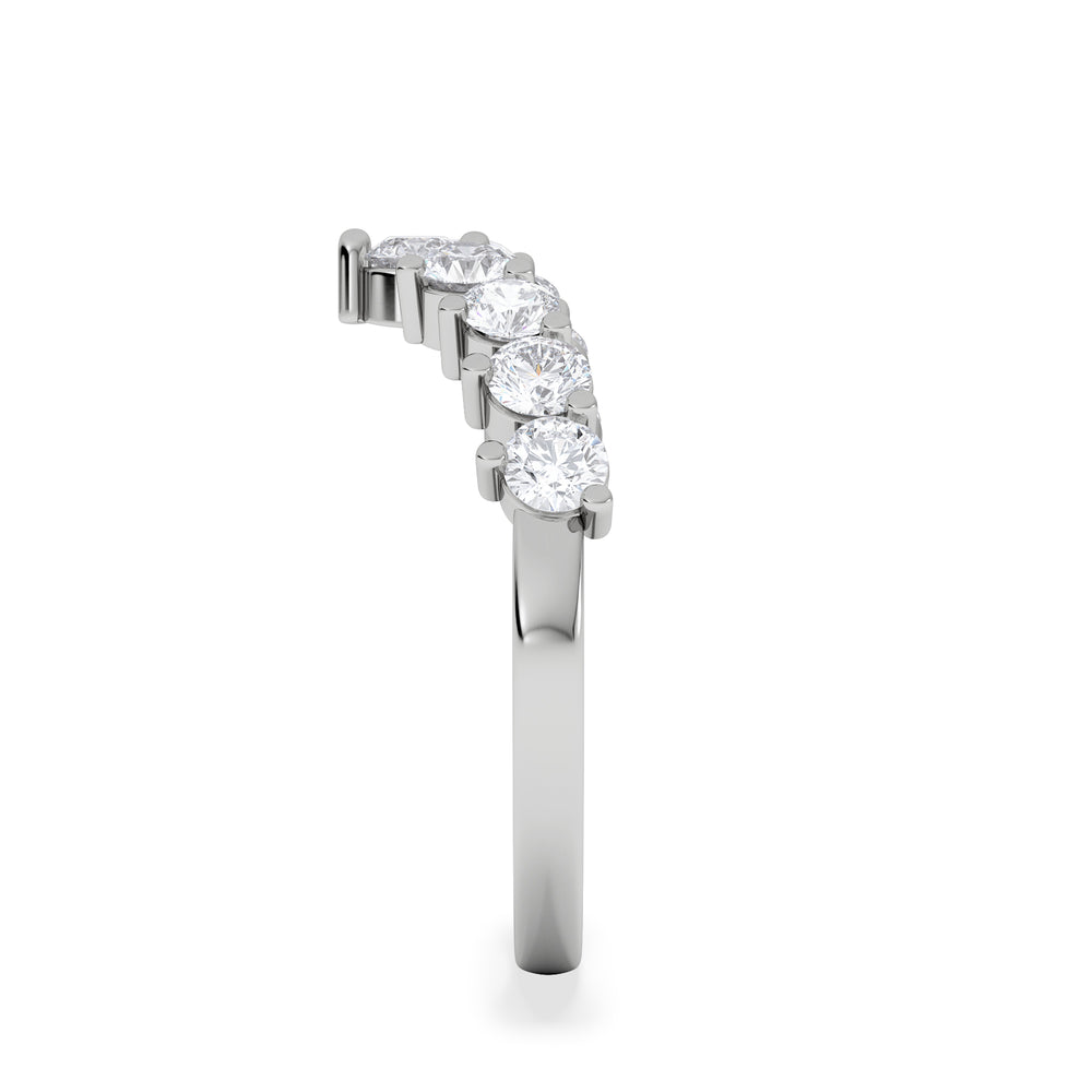 Starlit 0.75ct Lab Diamond Wishbone Ring H/Si Quality in 9K White Gold