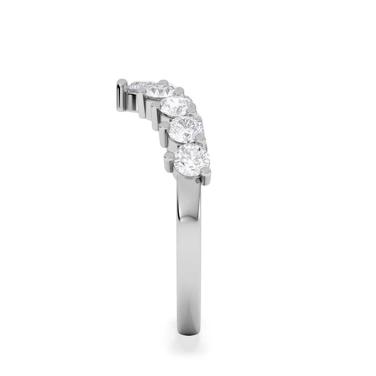 Starlit 0.75ct Lab Diamond Wishbone Ring H/Si Quality in 9K White Gold