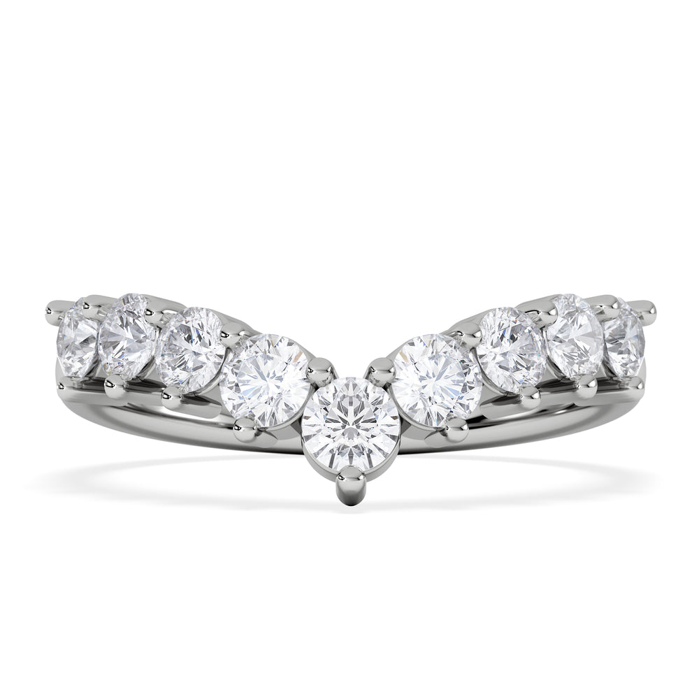 Starlit 0.75ct Lab Diamond Wishbone Ring H/Si Quality in 9K White Gold