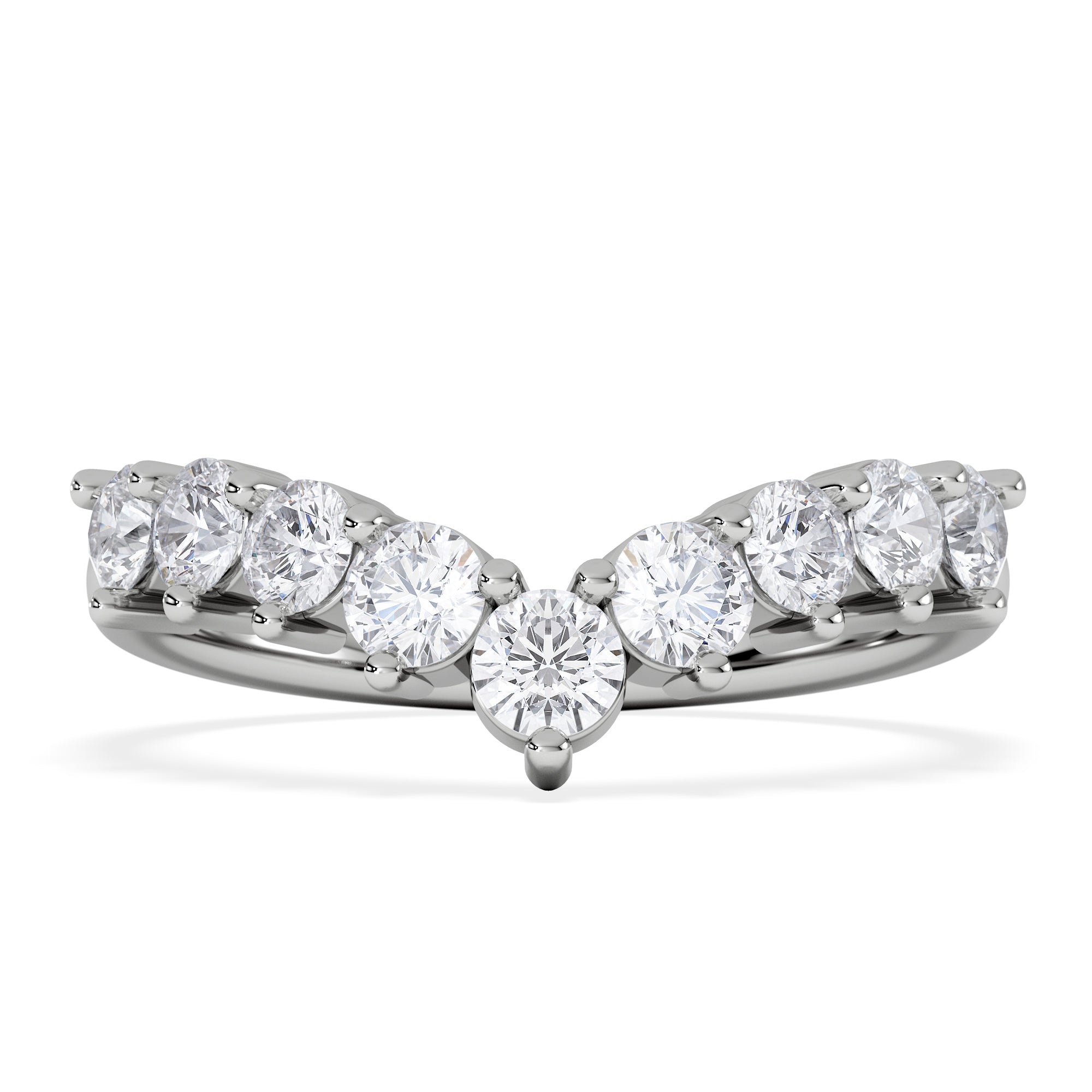 Starlit 0.75ct Lab Diamond Wishbone Ring H/Si Quality in 9K White Gold
