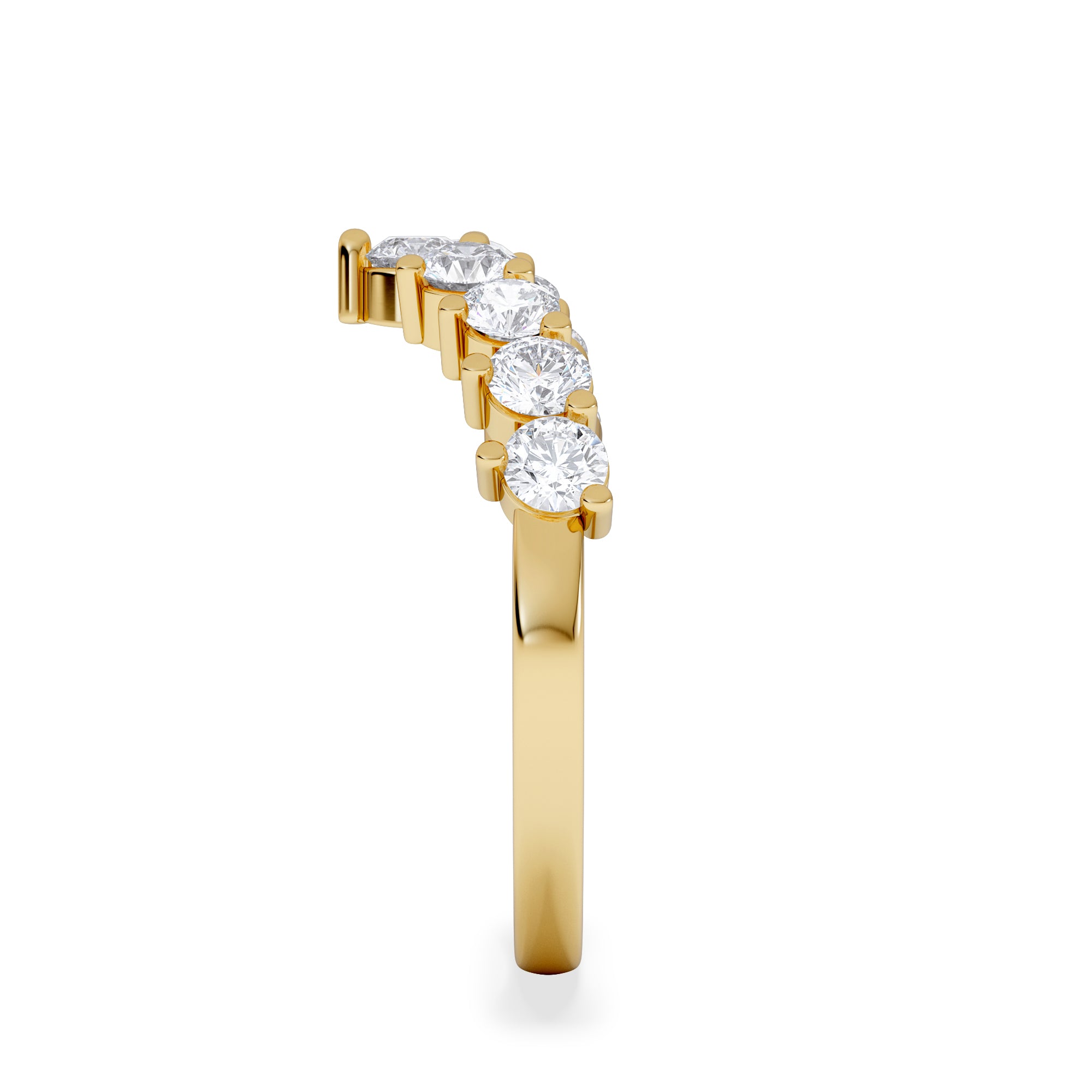 Starlit 0.75ct Lab Diamond Wishbone Ring H/Si Quality in 9K Yellow Gold