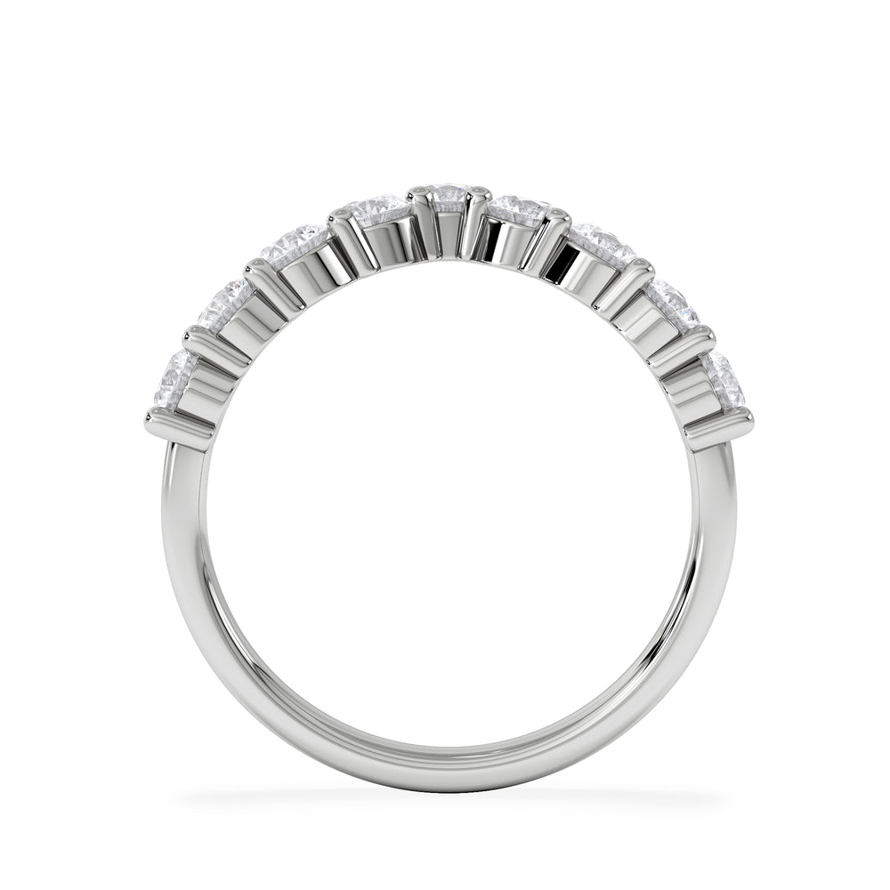 Starlit 1.00ct Lab Diamond Wishbone Ring H/Si Quality in 9K White Gold