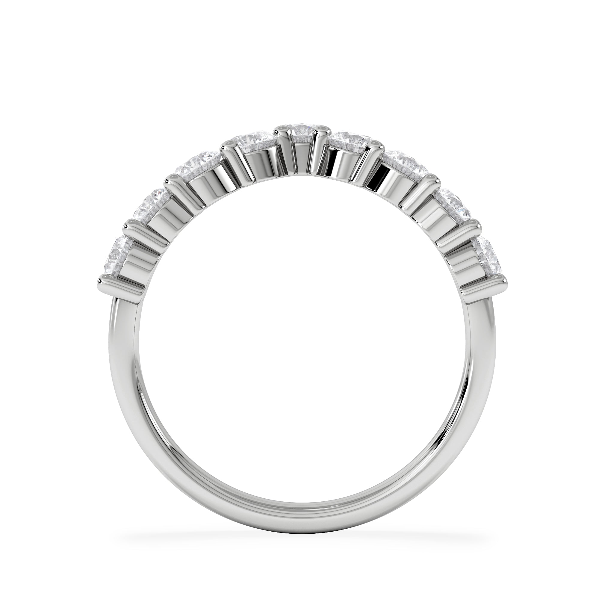Starlit 1.00ct Lab Diamond Wishbone Ring H/Si Quality in 9K White Gold