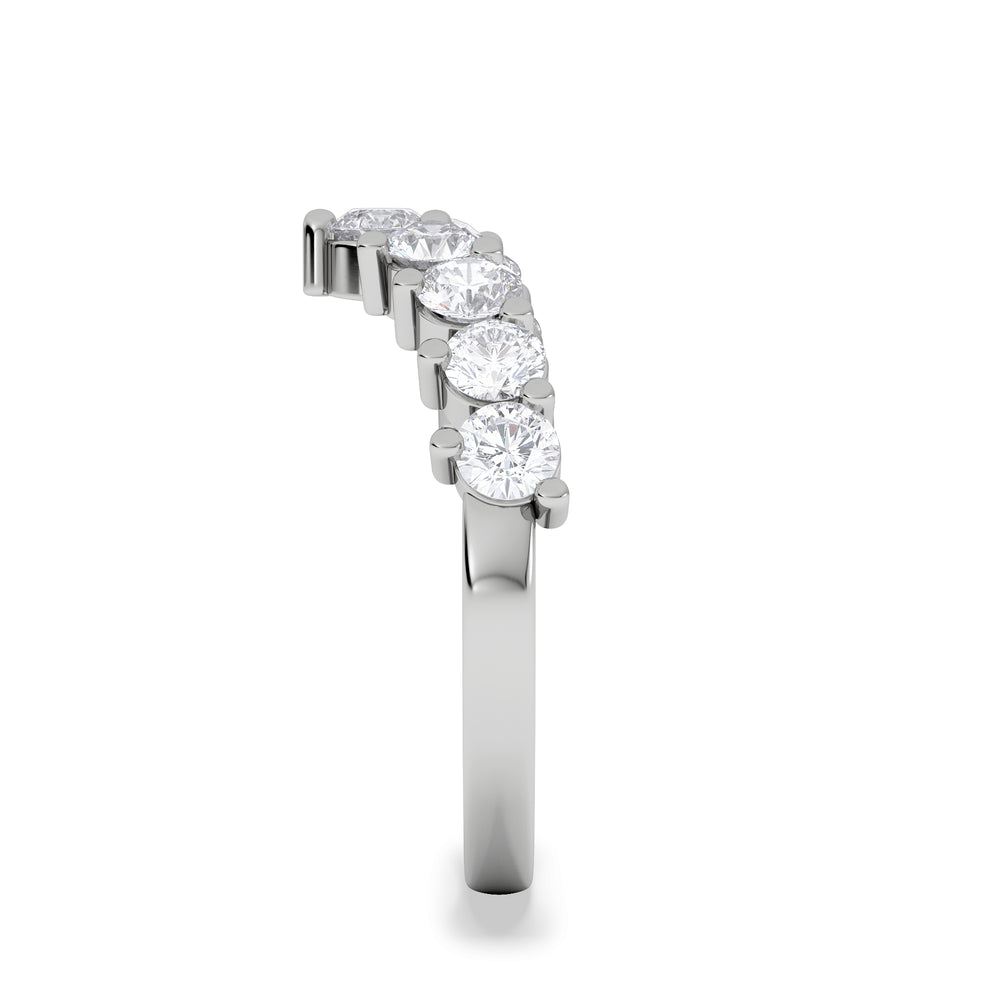 Starlit 1.00ct Lab Diamond Wishbone Ring H/Si Quality in 9K White Gold