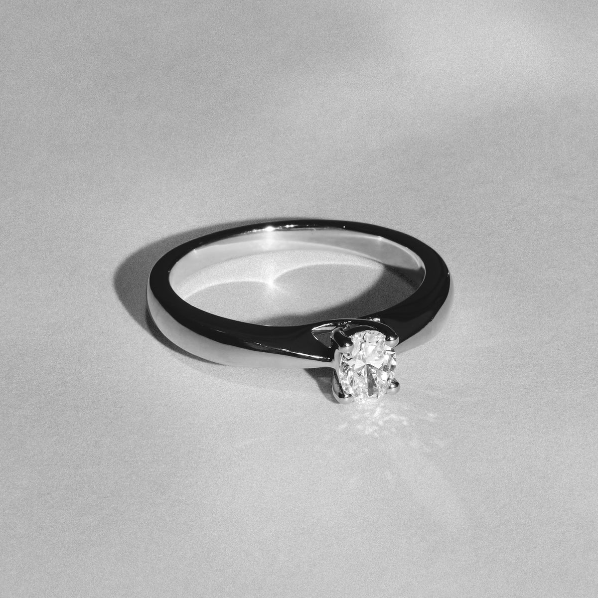 Naomi Oval Cut Lab Diamond Engagement Ring 0.33ct H/SI in 925 Silver