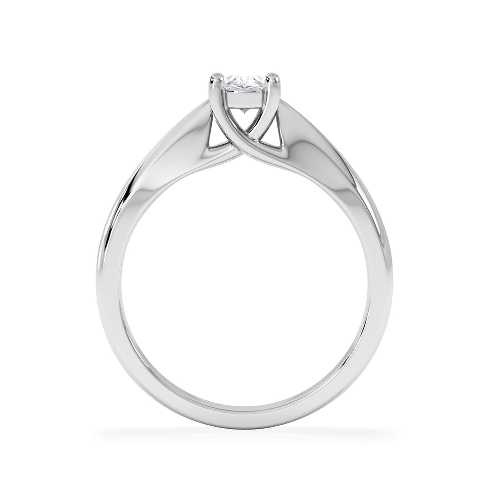 Naomi Oval Cut Lab Diamond Engagement Ring 0.50ct H/SI in 9k White Gold
