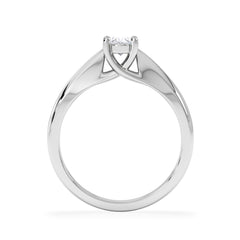Naomi Oval Cut Lab Diamond Engagement Ring 0.50ct H/SI in 925 Silver