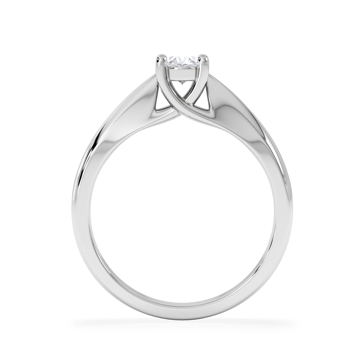 Naomi Oval Cut Lab Diamond Engagement Ring 0.50ct H/SI in 925 Silver