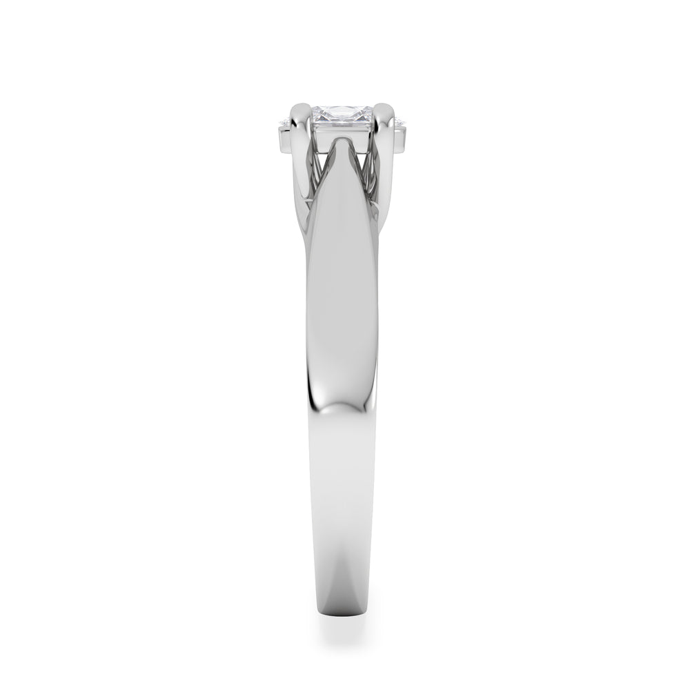 Naomi Oval Cut Lab Diamond Engagement Ring 0.50ct H/SI in 9k White Gold