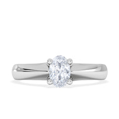Naomi Oval Cut Lab Diamond Engagement Ring 0.50ct H/SI in 925 Silver