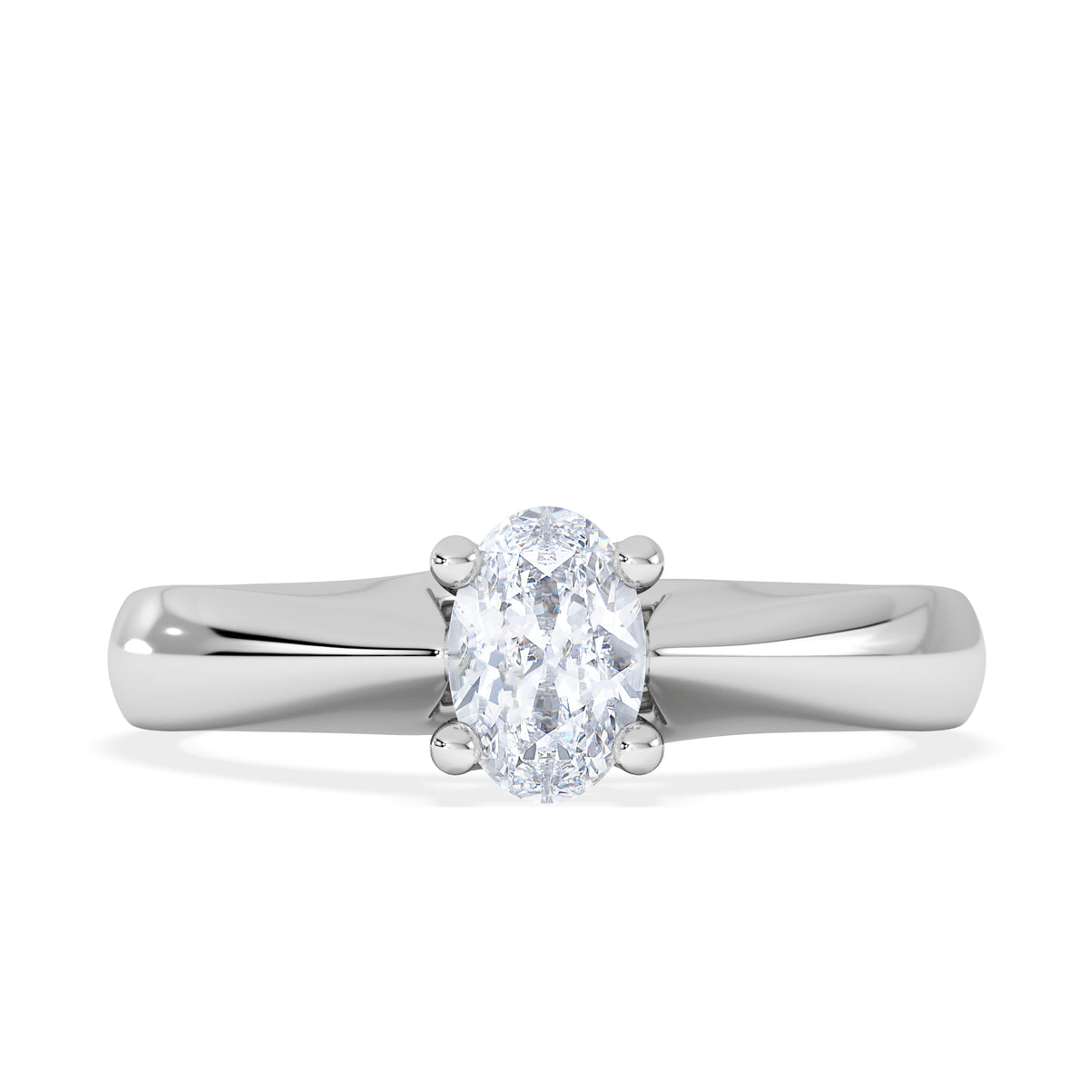 Naomi Oval Cut Lab Diamond Engagement Ring 0.50ct H/SI in 925 Silver