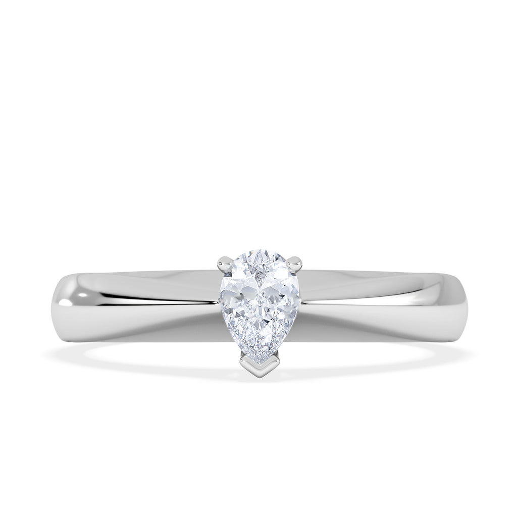 Naomi Pear Cut Lab Diamond Engagement Ring 0.33ct H/SI in 925 Silver