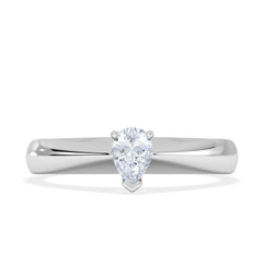 Naomi Pear Cut Lab Diamond Engagement Ring 0.33ct H/SI in 925 Silver