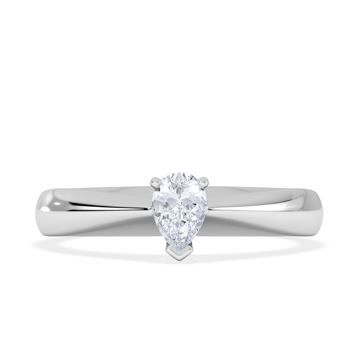 Naomi Pear Cut Lab Diamond Engagement Ring 0.33ct H/SI in 925 Silver