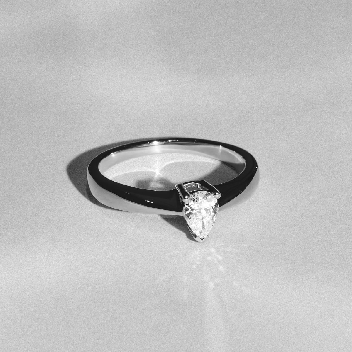 Naomi Pear Cut Lab Diamond Engagement Ring 0.33ct H/SI in 925 Silver