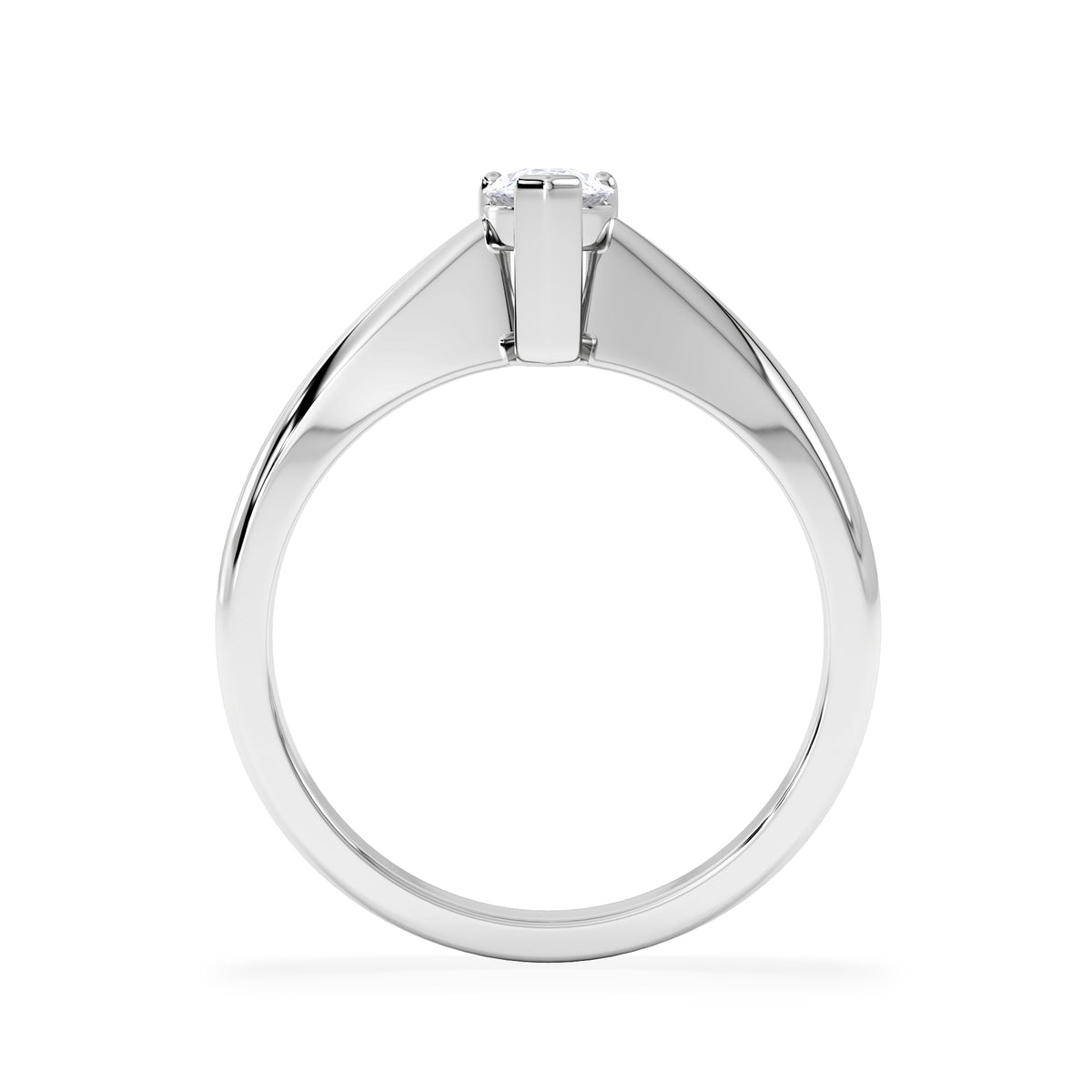 Naomi Pear Cut Lab Diamond Engagement Ring 0.50ct H/SI in 925 Silver