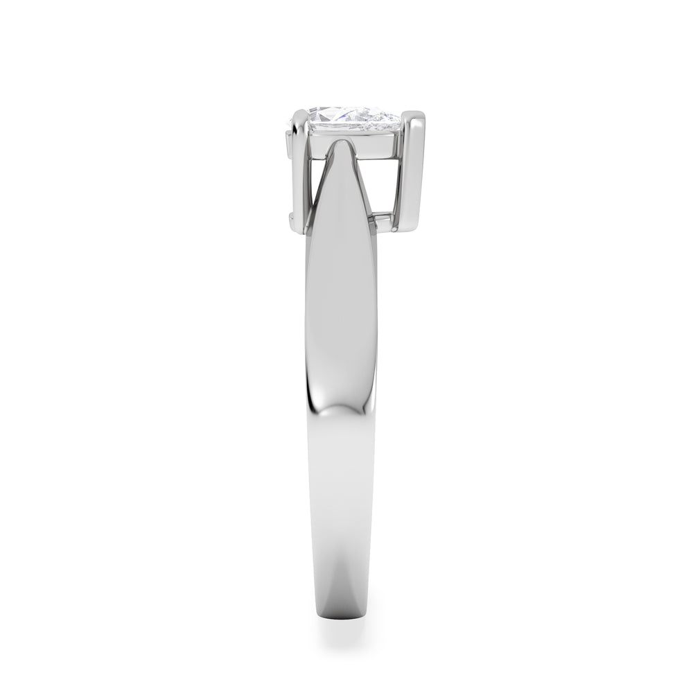 Naomi Pear Cut Lab Diamond Engagement Ring 0.50ct H/SI in 925 Silver