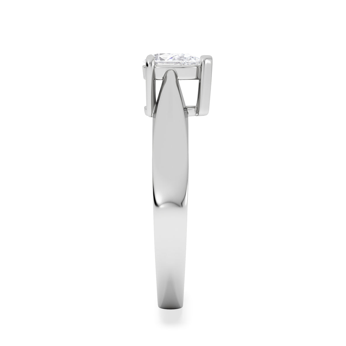 Naomi Pear Cut Lab Diamond Engagement Ring 0.50ct H/SI in 925 Silver