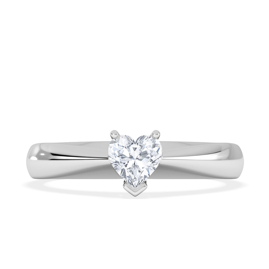 Naomi Heart Cut Lab Diamond Engagement Ring 0.33ct H/SI in 925 Silver