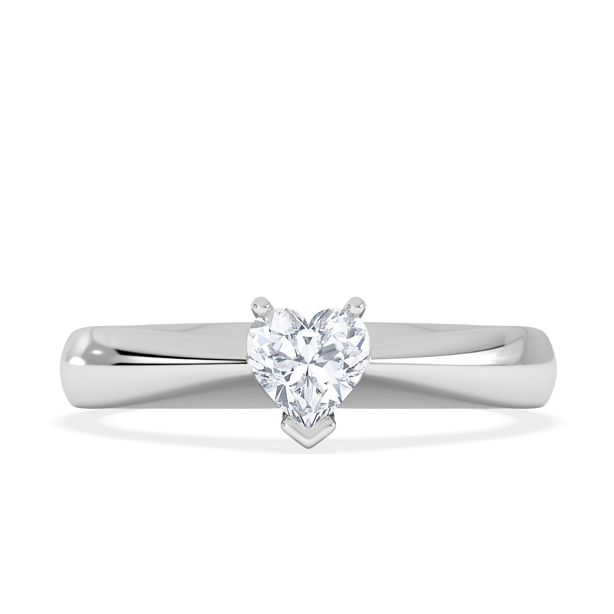 Naomi Heart Cut Lab Diamond Engagement Ring 0.33ct H/SI in 925 Silver