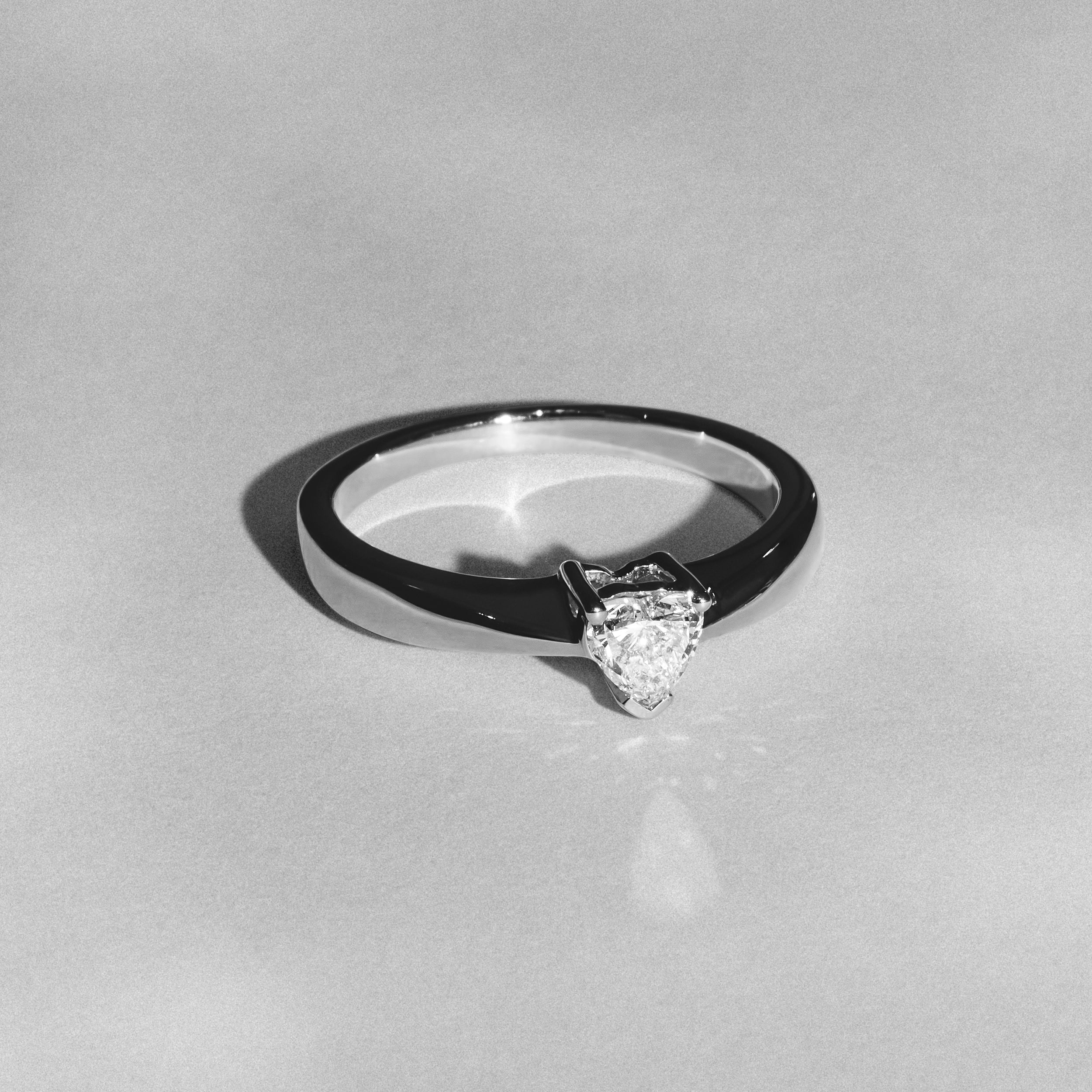 Naomi Heart Cut Lab Diamond Engagement Ring 0.33ct H/SI in 925 Silver