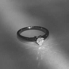 Naomi Heart Cut Lab Diamond Engagement Ring 0.33ct H/SI in 925 Silver