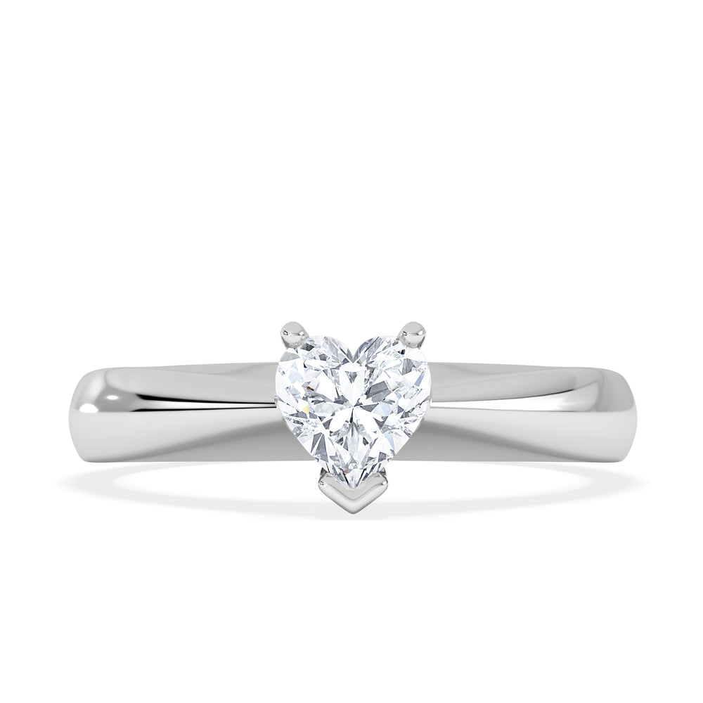 Naomi Heart Cut Lab Diamond Engagement Ring 0.50ct H/SI in 925 Silver