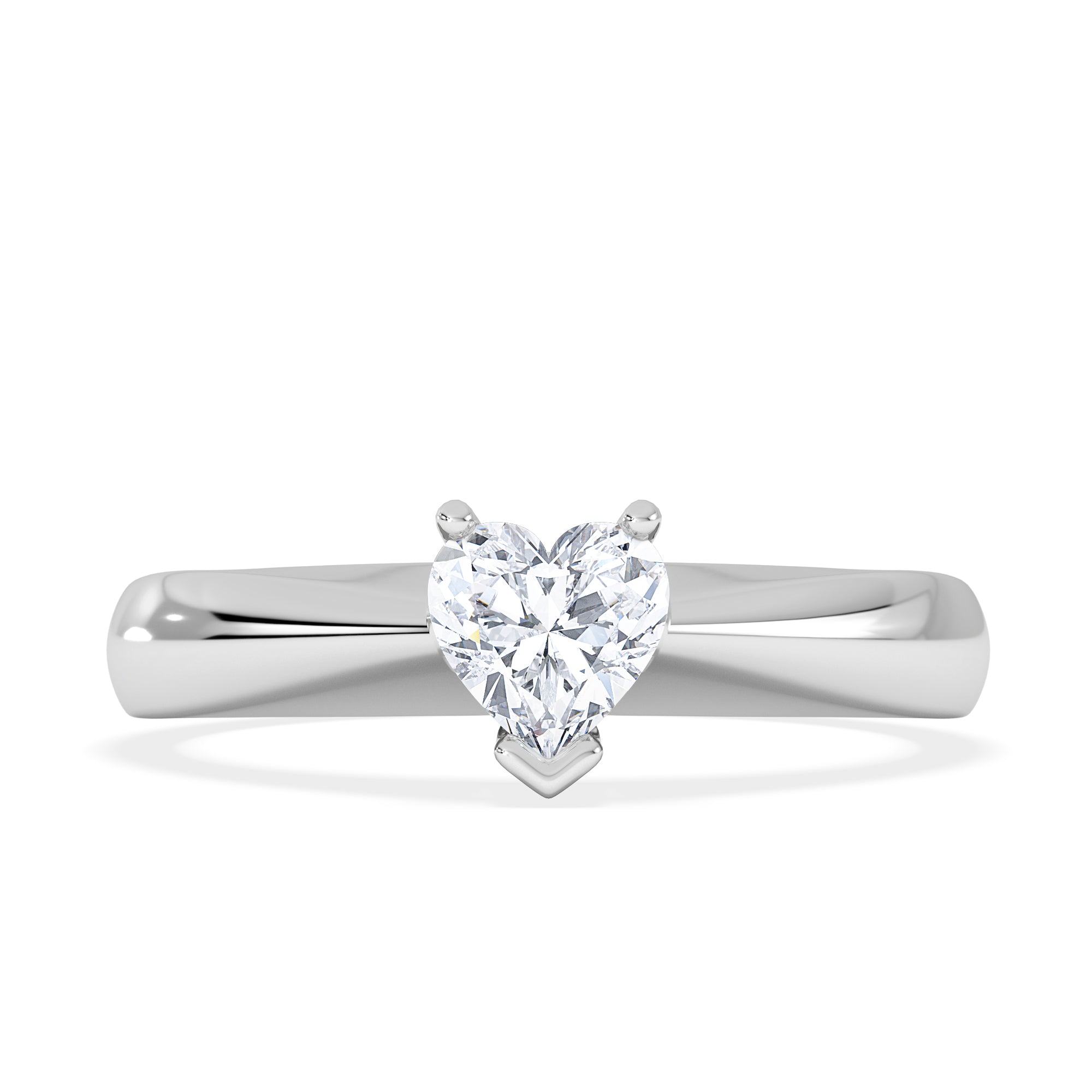 Naomi Heart Cut Lab Diamond Engagement Ring 0.50ct H/SI in 925 Silver