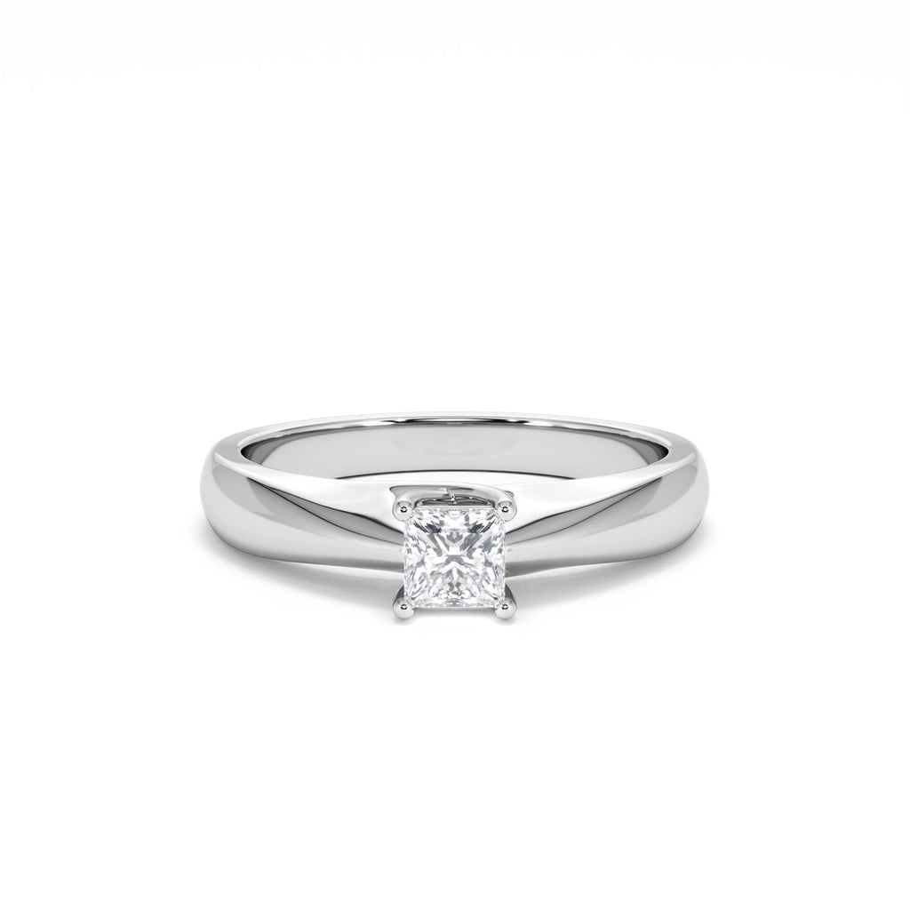 Naomi Princess Cut Lab Diamond Engagement Ring 0.33ct H/SI in 925 Silver
